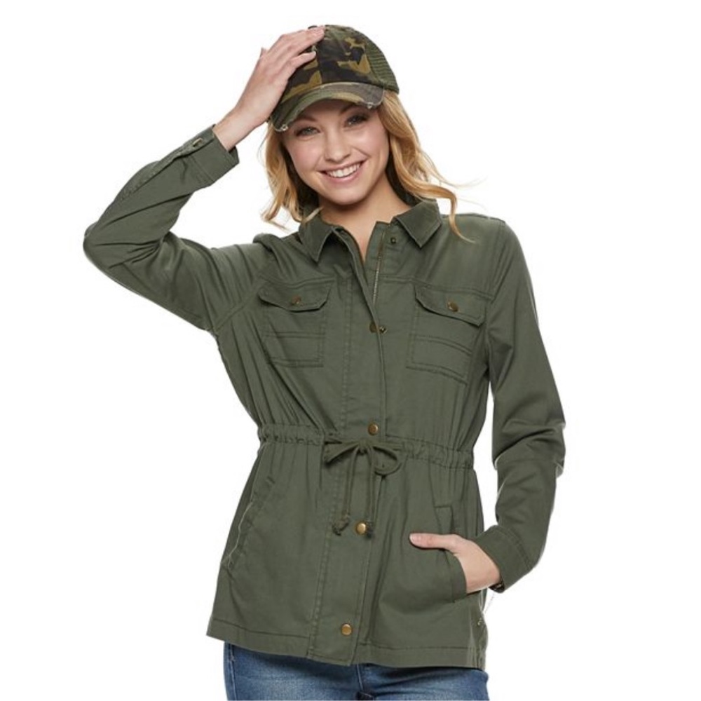 Mudd army green utility jacket (Size Small)